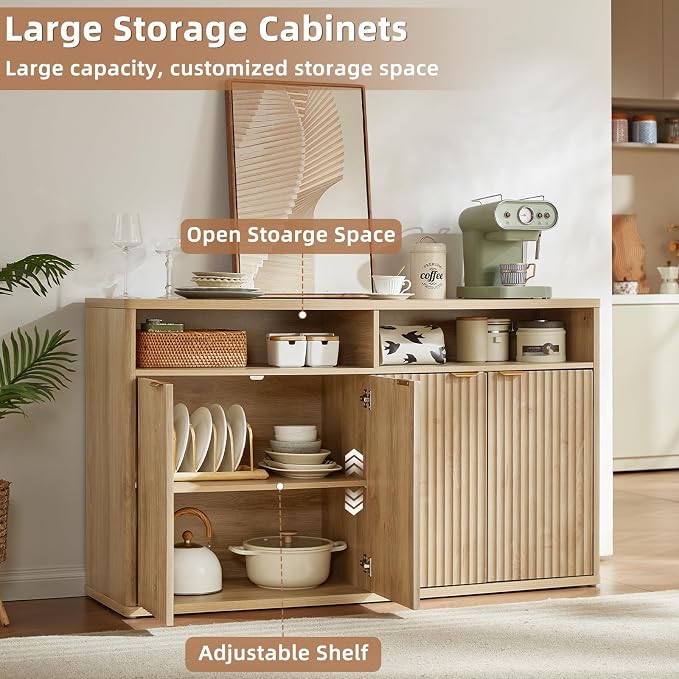 LEYAOYAO Fluted Buffet Cabinet - Image 6