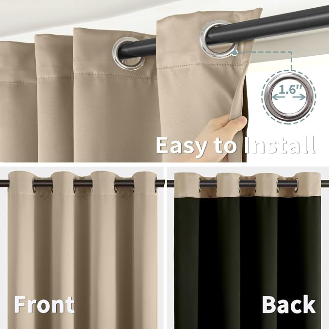 BGment Thermal Insulated 100% Blackout Curtains - Image 6