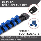 ALOANES 3 PC ABS Socket Organizer, 3/8 inch, Drive Socket Rail Holders - Image 2