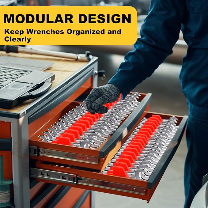 Chunful 100 pcs Modular Wrench Organizer Holder Wrench Tool Organizers Storage - Image 7