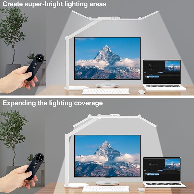 Micomlan Architect Desk Lamp for Home Office, 24W Adjustable Led Desk Light - Image 2