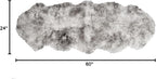 Premium Genuine Sheepskin Rug 2' x 6' Long Fur Soft & Natural Bedside Area Rug - Image 2