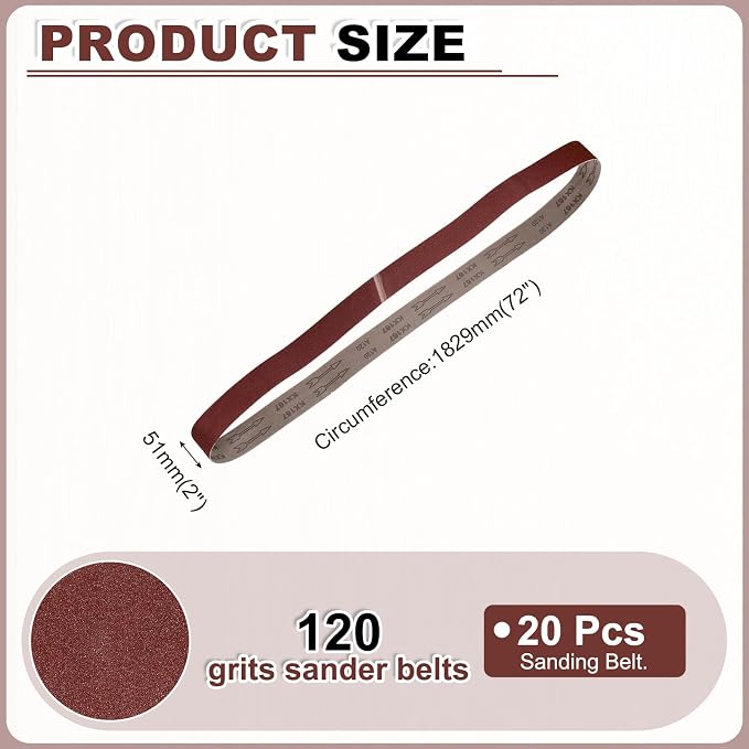 HARFINGTON 2 x 72 Inch Sanding Belts, Metal Polishing, Knife Sharpener - Image 2