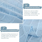 Yiran Ash Blue Quilt Set King Size, 3 Piece Reversible Bedspreads Bedding Set - Image 6