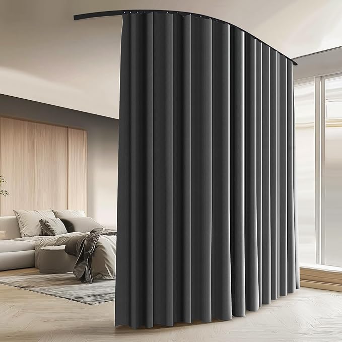 Room Divider Curtains with Ceiling Curtain Track Set Window Curtain by Makefeileshade