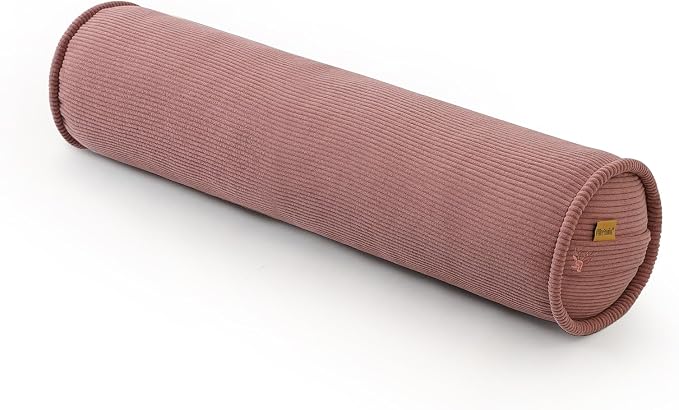 Long Pillow for Bed – Corduroy Round Bolster Pillow for Adults, Decorative Body by Ailuteie