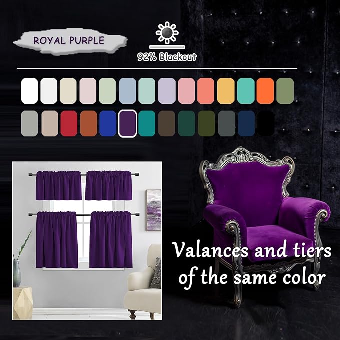 DONREN Room Darkening Window Curtain Panels - Image 3