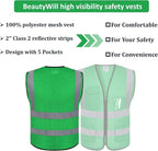 BeautyWill Custom Logo 10/20 Pack Safety Vest Class2 High Visibility Vest - Image 2