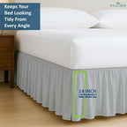 Rajlinen Ruffled Bed Skirt Full, 14 Inch Drop Dust Ruffle - Image 6