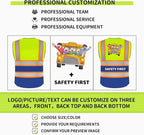 BeautyWill Custom Logo 10/20 Pack Safety Vest Class2 High Visibility Vest - Image 3