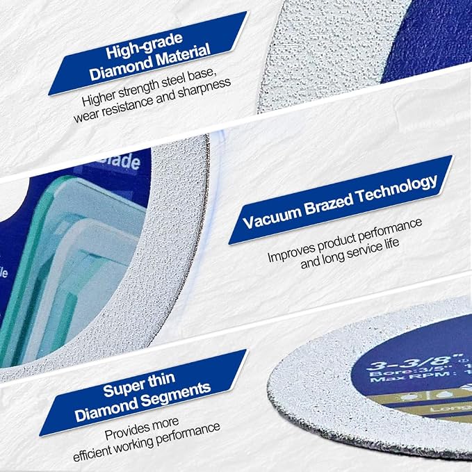 SHDIATOOL Diamond Glass Cutting Disc 4-Inch Saw Blade, Ultra-Thin Cut Off Wheel - Image 3