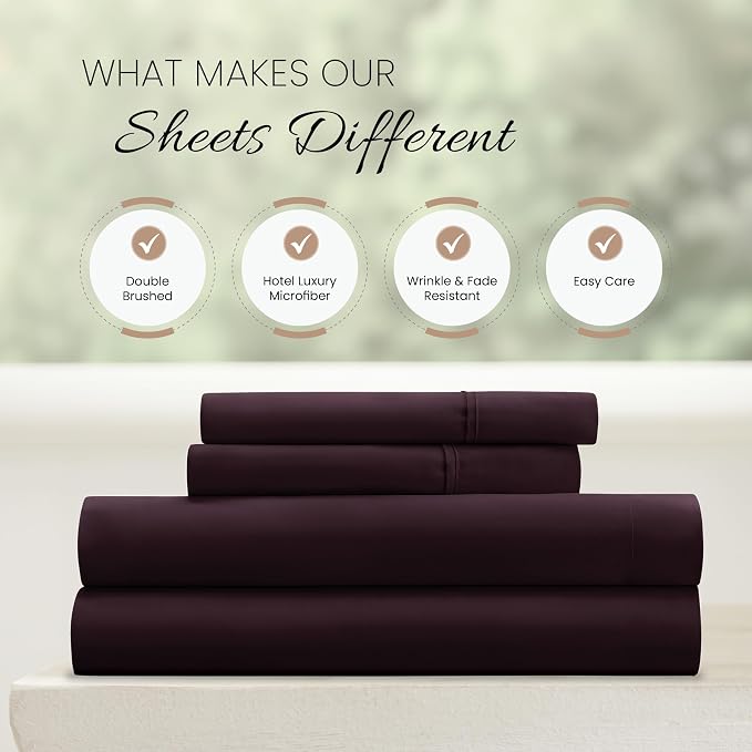 Linen Market Brushed Microfiber Full Sheet Set 4 Piece – Oeko-TEX Certified - Image 6
