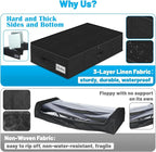 Under Bed Storage Container Bins 2 Pack, Low Profile Foldable Underbed Clothes - Image 3