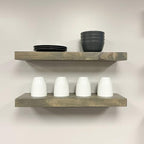 URBANDI, Rustic Floating Shelves, Hidden Bracket, Solid Wood, Heavy Duty by Hand-madeInUSA