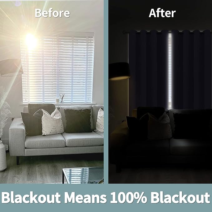 BGment Short 100% Blackout Curtains - Image 3