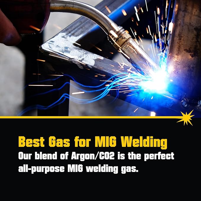 PrimeWeld 75% Argon 25% CO2 Bottle 125CF | DOT 3AA | USA CGA 580 Valve | Best - Image 6