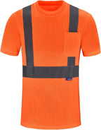 AYKRM Safety T Shirt Reflective High Visibility hi vis Long Sleeve T Shirt - Image 5