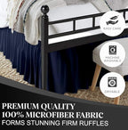 Ruffled Bed Skirt with Split Corners, King 18 Inch Drop Bedskirt, Hotel Quality - Image 6