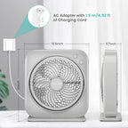 AMACOOL Table Fan, 12 inch Box Fan - Image 7