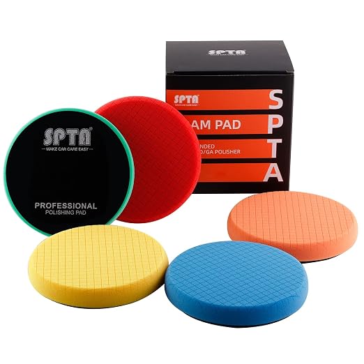 SPTA 5Pc 5.5 Inch Face for 5 Inch 125mm Backing Plate Compound Buffing Sponge by SPTA