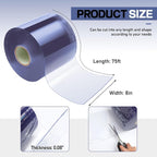 Moukeren Plastic Door Curtain for Winter 75 ft x 8 Inch Thermal Insulated - Image 2