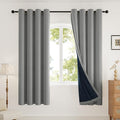 100% Blackout Curtains for Bedroom, Thermal Insulated Curtains 63 Inch Length by Rinwoc