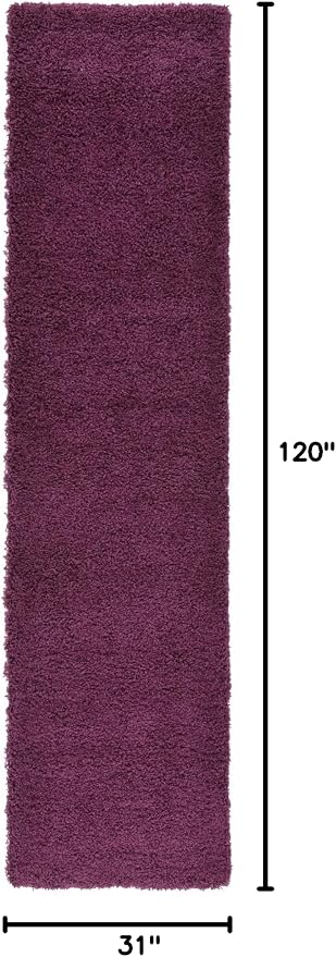 Unique Loom Solid Shag Collection Area Rug - Image 2