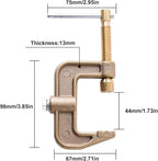 Welding Ground Clamp 500Amp G-style Solid Brass Clamping Range up to 44mm Earth - Image 2