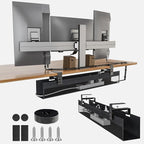 No Drill Under Desk Cable Management Tray, Nonkky Cable Management Under Desk by NONKKY