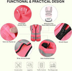 TICONN Reflective Safety Vest High Visibility Class II Mesh Vest - Image 2
