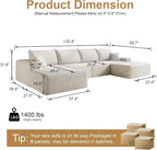 136" Sectional Couches for Living Room Modern Modular Sofa - Image 2