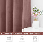 StangH Wild Rose Pink Curtains for Kids Bedroom, Elegant Soft Velvet Room - Image 5