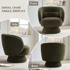 Swivel Accent Chair, Modern 360 Degree Swivel Barrel Chair - Image 6
