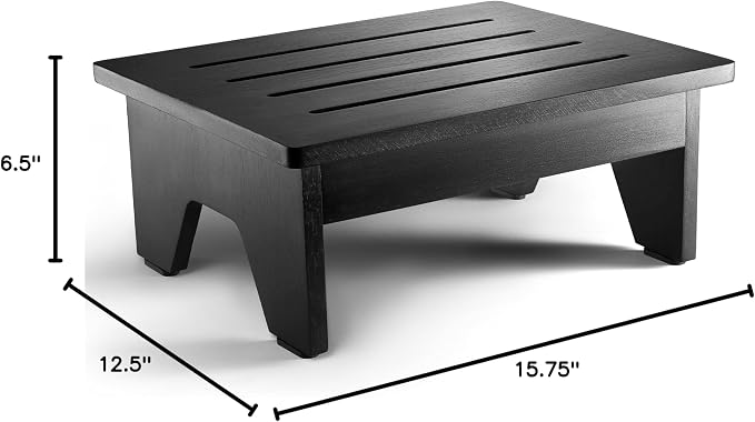 Holana 6.5" Wooden Step Stool for Adults- 500 Lbs One Step Stools for High Bed - Image 7