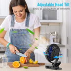 BESKAR Portable Clip on Fan Rechargeable, 4 Speeds Small Battery Operated Fans - Image 7