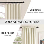 DONREN Room Darkening Sliding Door Curtains - Image 2