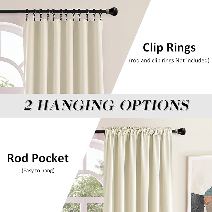 DONREN Room Darkening Sliding Door Curtains - Image 2