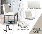 CIMOTA Modern Dining Chairs Set of 8, Leather Dining Room Chairs Upholstered - Image 4