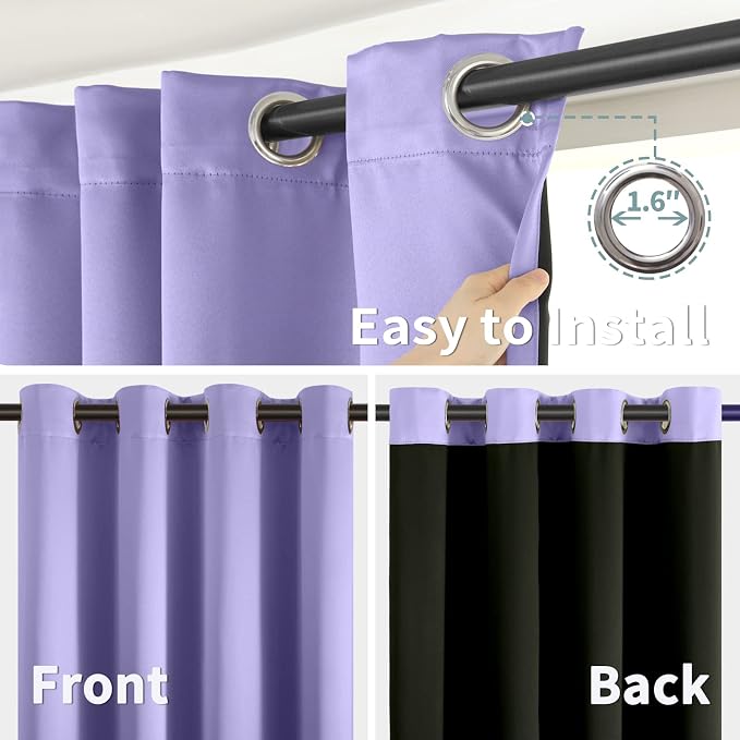 BGment Short 100% Blackout Curtains - Image 6