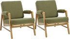 HEAH-YO Modern Accent Chair Set of 2, Upholstered Boucle Fabric Living Room by HEAH-YO