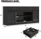 70” Large Long Buffet Sideboard Cabinet w/4 Drawer, Farmhouse Buffet Storage - Image 2