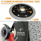 DT-DIATOOL Diamond Tile Blade 4 Inch 2pcs Diamond Turbo X Mesh Rim Segement - Image 2