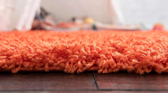 Unique Loom Solid Shag Collection Area Rug - Image 5