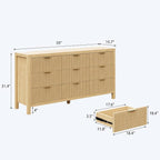 ZXSHD 9 Drawers, Modern Large Chest Mid Century Modern Dresser TV Stand - Image 2