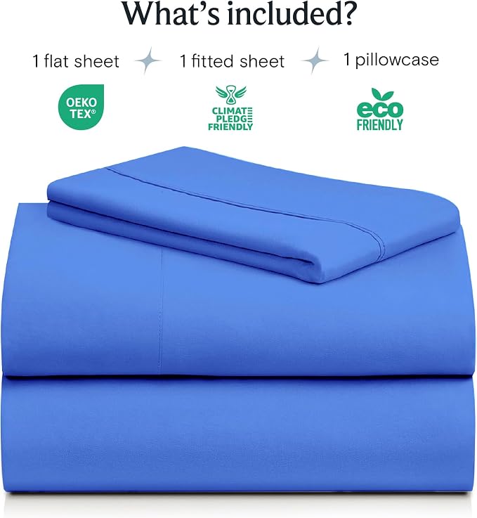 LuxClub 3 PC Twin XL Sheet Set, Deep Pockets Wrinkle Free Cooling Bed Sheets - Image 2