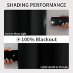 Joydeco Blackout Curtains 72 Inches Long 2 Panels Burg, Room Darkening Curtains - Image 6