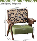 Accent Chair Mid Century Modern Chair, Velvet Upholstered Lounge Arm Chair - Image 2