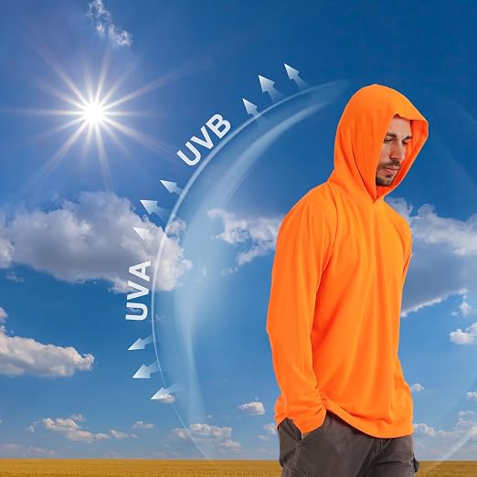Breathable Work Long Sleeve Sun Shirt Hoodie, Sun Protection Shirts Quick Dry - Image 4