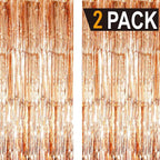 GOER 3.2 ft x 8.2 ft Metallic Tinsel Foil Fringe Curtains, Party Streamer - Image 2
