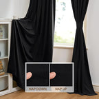 StangH Black Blackout Curtains 105 inches Premium Velvet Thermal Insulated - Image 4
